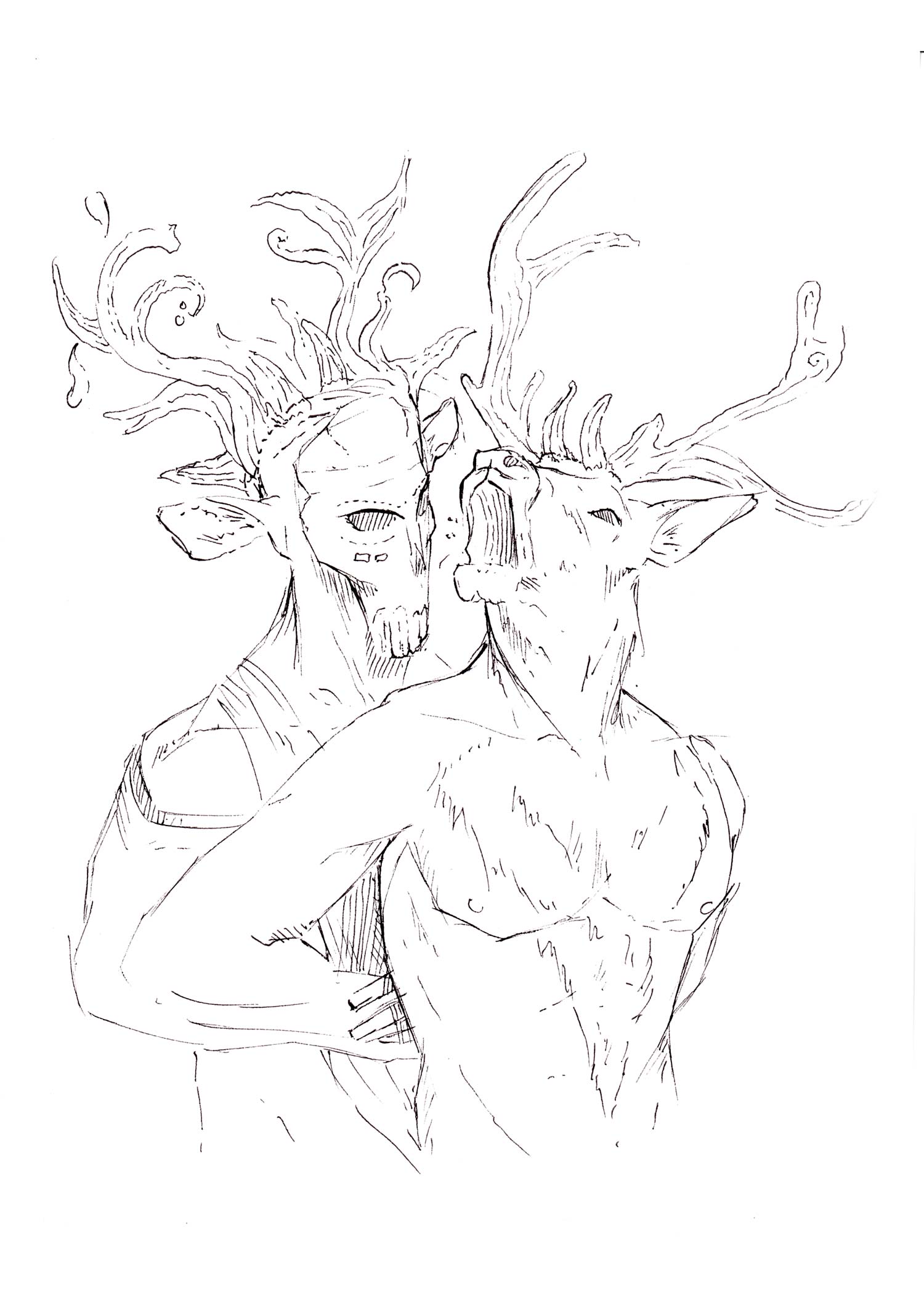 Just a casual hug between completely normal woodland creatures